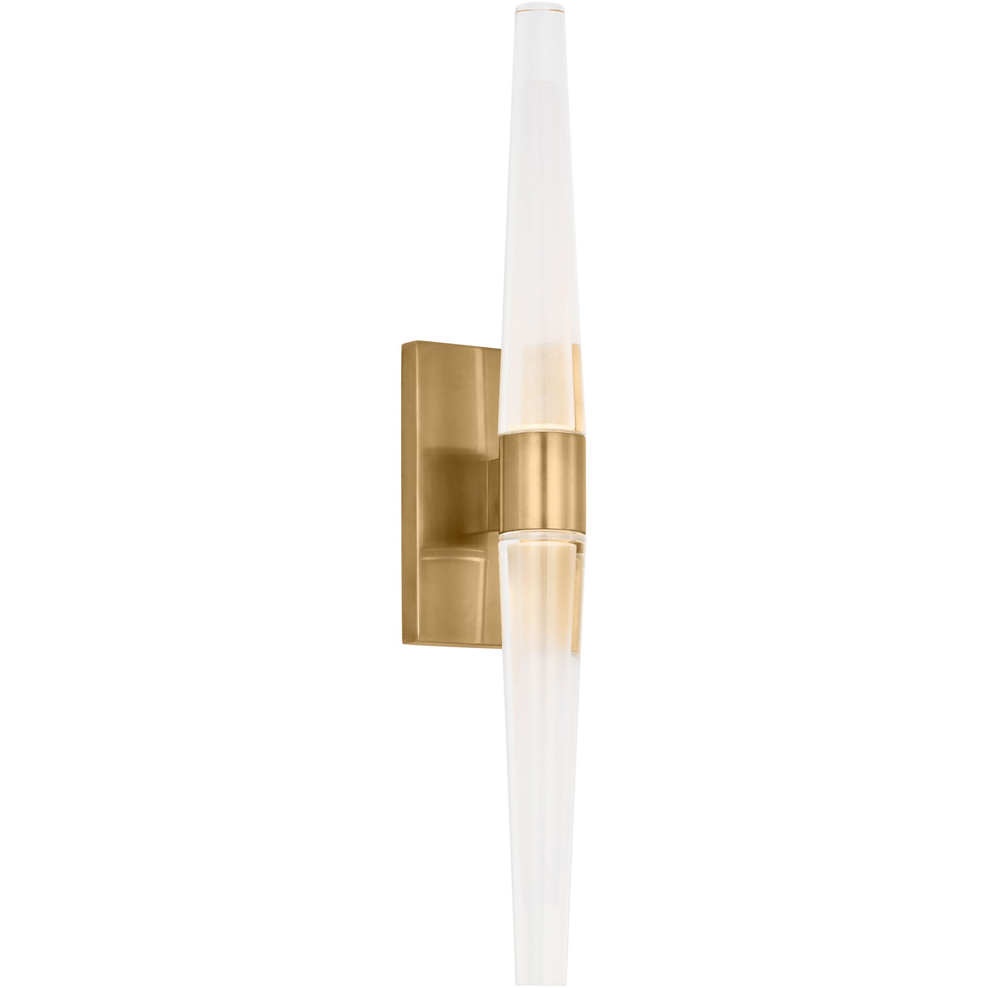 Visual Comfort Architectural SLWS34427NB 16” Lassell Single Wall Sconce, Color Temperature 2700K, 864 lumens, Voltage 120V, Natural Brass Finish