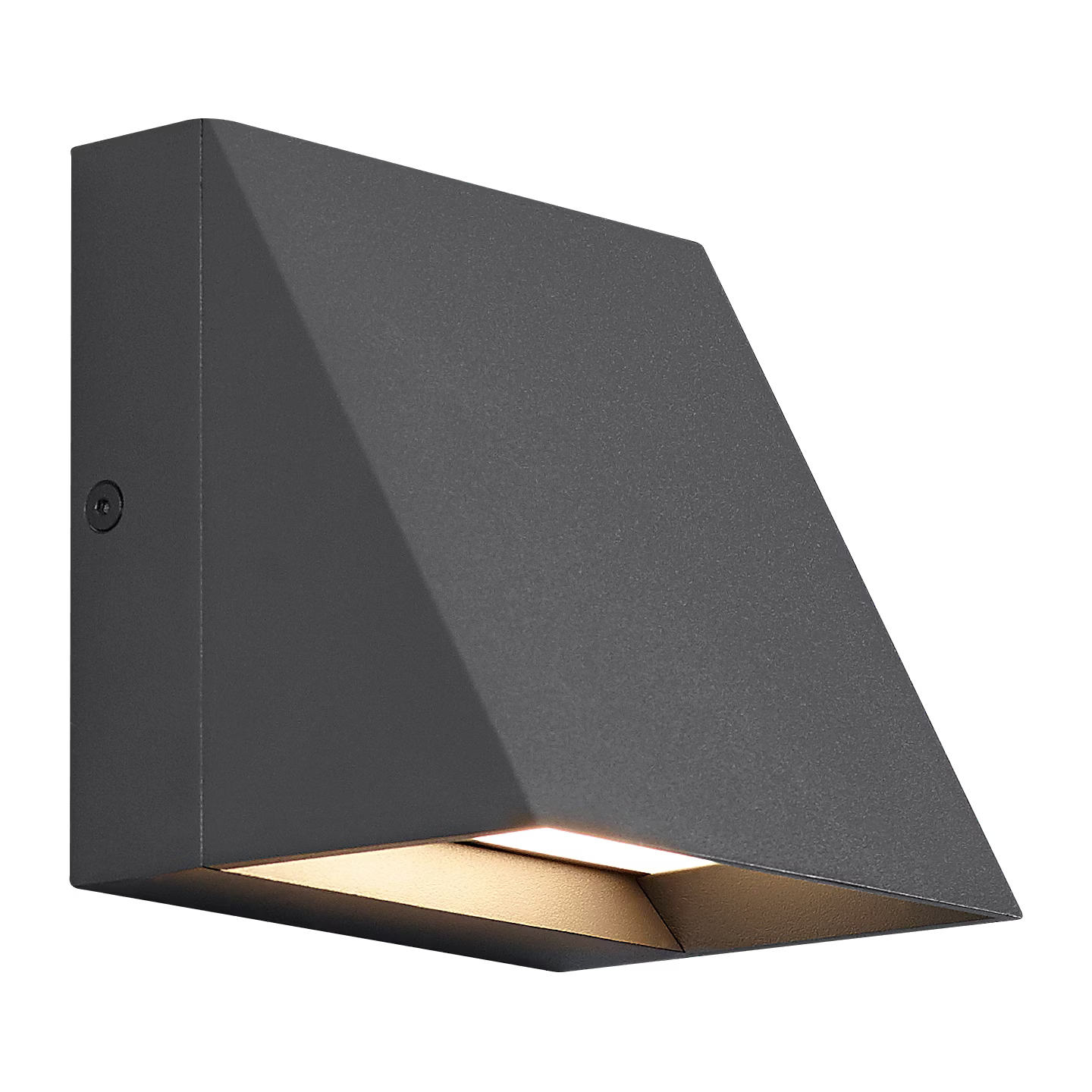 Visual Comfort Modern Collection 700WSPITSH-LED827-277 Sean Lavin Pitch 5" Outdoor 80 CRI 2700K 277V LED Wall Light Charcoal