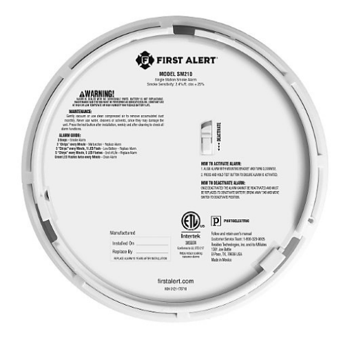 BRK First Alert 1046739 Battery powered, low profile, smoke alarm with 10-Year sealed 3V lithium battery and silence feature. Includes Photoelectric smoke sensing technology with 6 - Master Pack