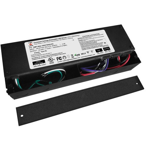 Lotus LED Lights SMT-024-192VTD52JV2 LED Driver, 192W (2 x 96) Capacity, 120V / 0-10V Dimming, Wet Location, 120V-277V Input / 24V DC Output