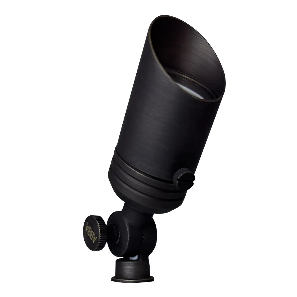 ABBA Lighting USA SPB02-DB 3.75″ Heavy Duty Cast Brass Smart Landscape Spot Light - Finish: Dark Brass