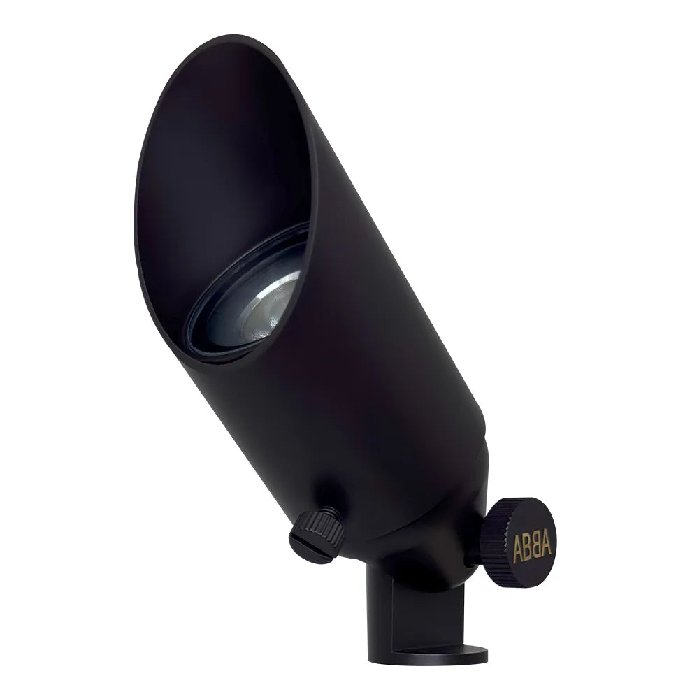 ABBA Lighting USA SPB10-Bk 4.7″ Heavy Duty Cast Brass Integrated Brass Spot Light - Finish: Black