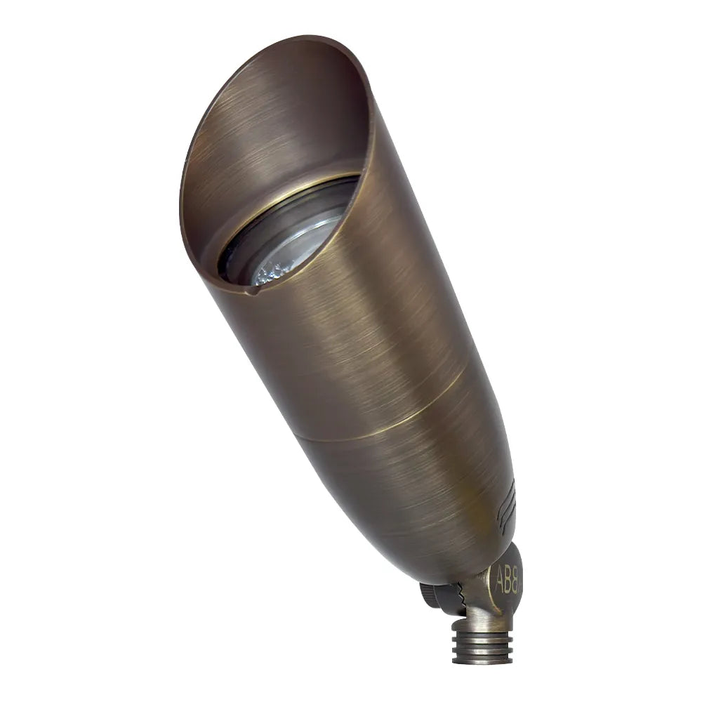 ABBA Lighting USA SPB13-NB 5.85″ Heavy Duty Cast Brass Integrated Brass Spot Light - Finish: Natural Brass