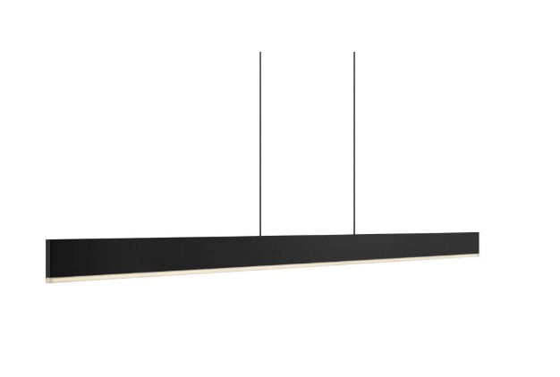 DALS Lighting SPD72-3K-BK 72" Wide LED Linear Chandelier Light, 3000K, 2800lm, 55W