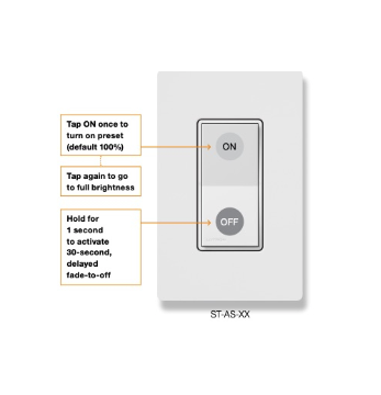 Lutron ST-AS-IV Sunnata Accessory Switch - lvory Finish