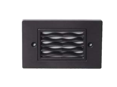 Core Lighting ST300-WW-HW-BN-12V Indoor/Outdoor Step Light , 3000K, Horizontal Wave ,12V, Brushed Nickel Finish