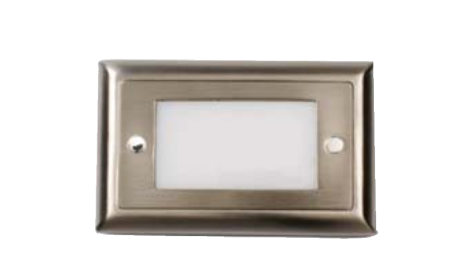 Core Lighting ST300-WW-LS-BN-UNV Indoor/Outdoor Step Light , 3000K, Lensed ,120/277V, Brushed Nickel Finish