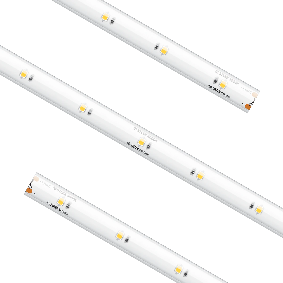 American Lighting STL68-WW-16-12VAC Standard Tape Light, 12V AC, 3000K, 2.2W/ft, 160 Lumens, 16.4Ft, IP68, 90+ CRI, Wet Rated