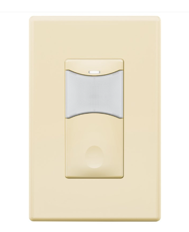 SensorWorx SWX-101-1-MS-LA Wall Switch Sensor - Pir - Auto On - Multi-switch/multi-sensor - 12-24v - Light Almond