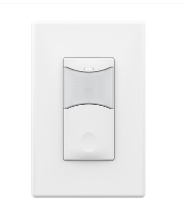 SensorWorx SWX-123-1-WH Wall Switch Sensor - Dual Tech - Manual On - Stand Alone - 12-24v - White