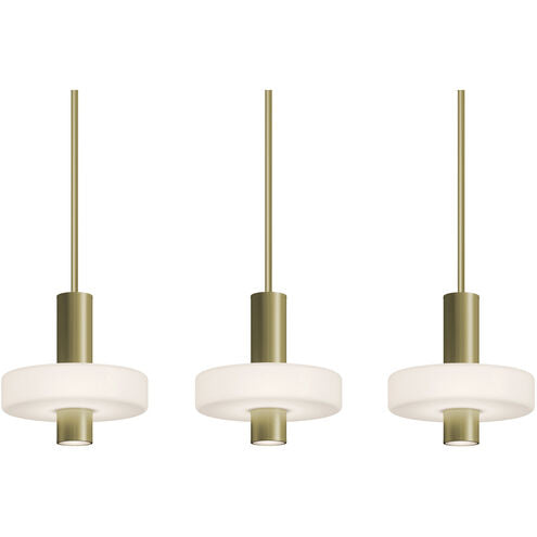 AFX Lighting SYDP10LAJUDLBLNR3 Sydney Linear Pendant Ceiling Light in Light Antique Brass