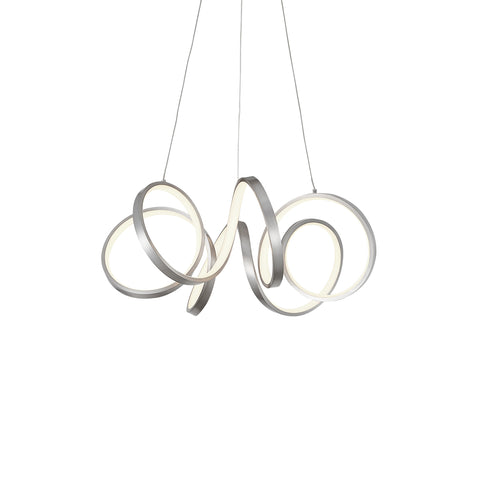 Kuzco Lighting CH93824-AS-UNV Synergy 24-in Chandelier Ceiling Light - CCT: 3000K - Finish: Antique Silver