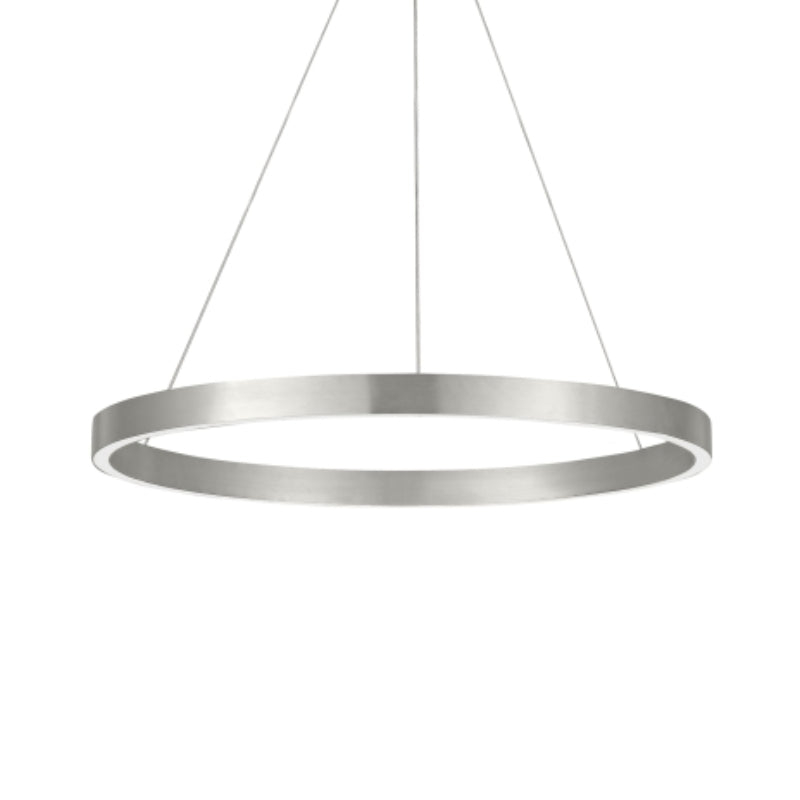 Visual Comfort Architectural 700FIA24S-LED930 Modern Fiama 24" LED Single Tier Suspension Chandelier Ceiling Light - 120-277V - CCT:3000K - Finish: Satin Nickel