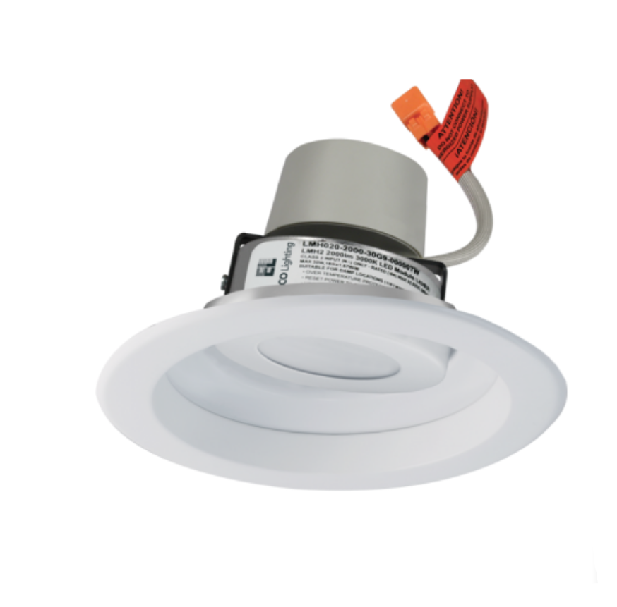 Elco Lighting E617R08SDW 6" Round Adjustable Reflector Trim with LED Module & Driver - 11.4W - Sunset - 850 lm - 120V - Triac/ELV - All White