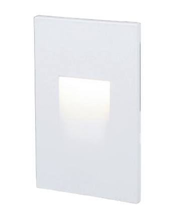 3.5W LED Step Light Selectable 3CCT (30K/40K/50K) Vertical Face Plate Smooth White Finish