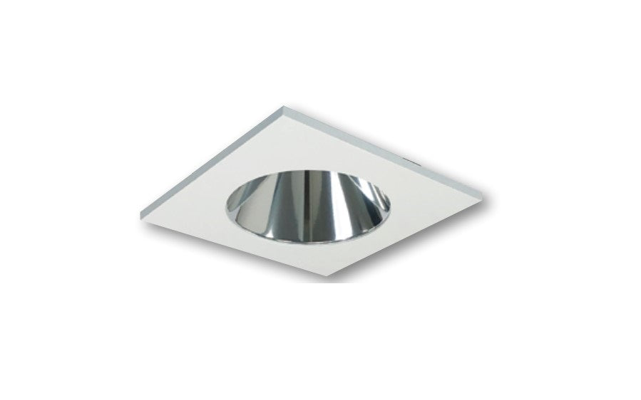 Nora Lighting NIO-4SNDCCDXCMPW/HL 4" Iolite Square Reflector with Round Aperture Trim - CCT: Comfort Dim - 28W - Reflector Finish: Specular Clear - Flange Finish: Matte Powder White