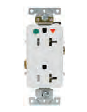 Task Lighting TRO-HG-20-REC-W 20 amp tamper-resistant, hospital grade duplex receptacle White Finish