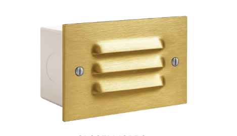 Focus Industries SL023LCL12BRT 3W OMNI Super Saver LED Stamped Aluminum 3 Louver Step Light - Wattage: 3W - Lumens: 300 lm - Material: Aluminum - Finish: Bronze Texture