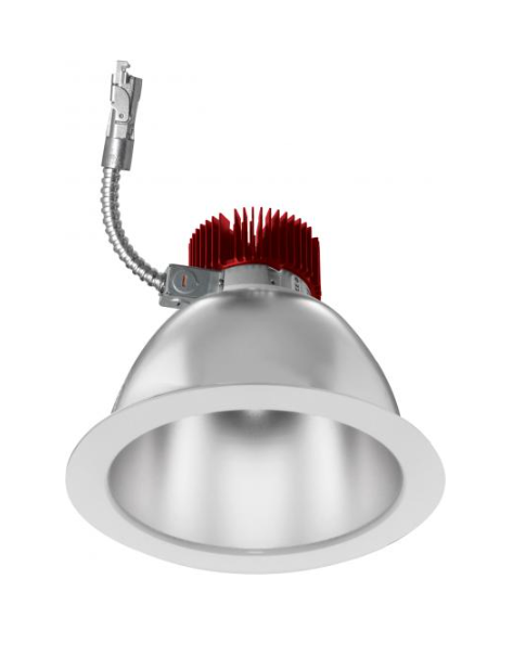 Elco Lighting E810L1235HW2 8" Reflector LED Light Engine Trims - 1250 Lumens - CCT: 3500K - Beam Angle: 60º - Finish: Haze with White Trim