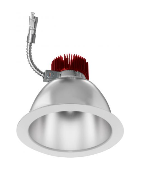 Elco Lighting E810L20SDHW 8" Reflector LED Light Engine Trims - 2000 Lumens - CCT: 3000K-1800K - Beam Angle: 60º - Finish: Haze with White Trim