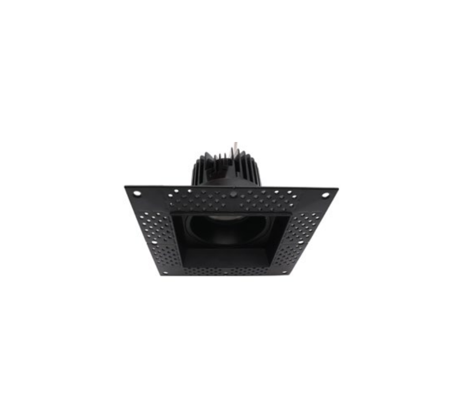 4″ LED Square Trimless Recessed Downlight 5CCT Selectable Black Finish 15W
