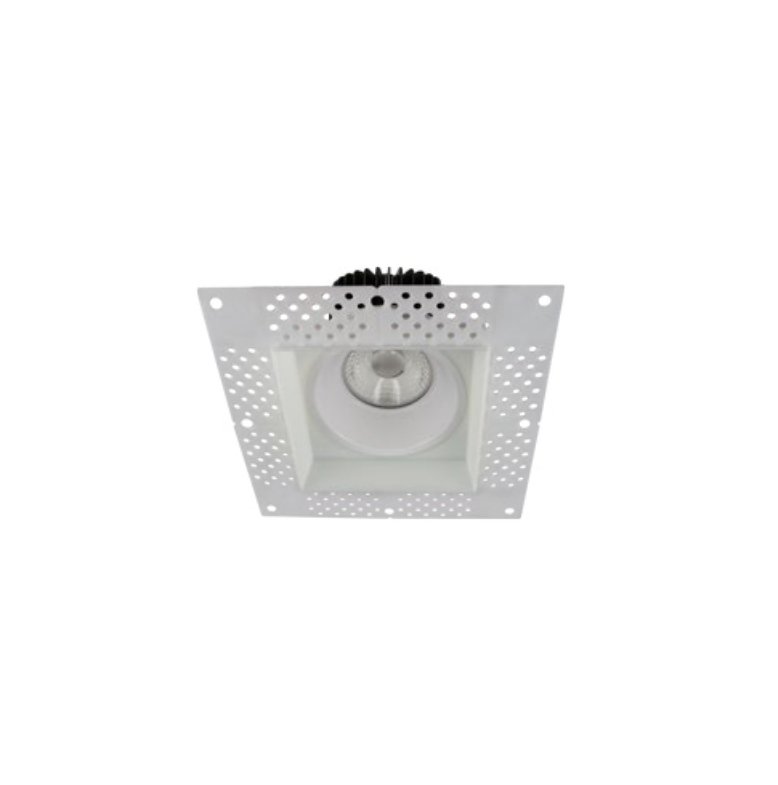 4″ LED Square Trimless Recessed Downlight 5CCT Selectable White Finish 15W