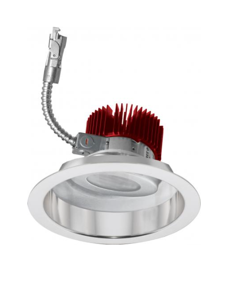 Elco Lighting E818L0830C2 8" Adjustable Recessed Ceiling Light - 850 Lumens - CCT: 3000K - Beam Angle: 60º - Finish: All Chrome