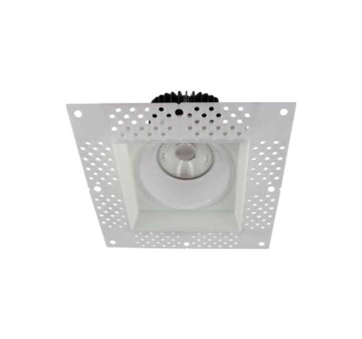 4″ LED Square Trimless Recessed Downlight 5CCT Selectable White Finish 18W