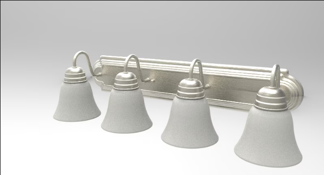 Eiko BRVLW-4A19-NI Bulb Ready Vanity Leawood 4 Lamp A19 Nickel