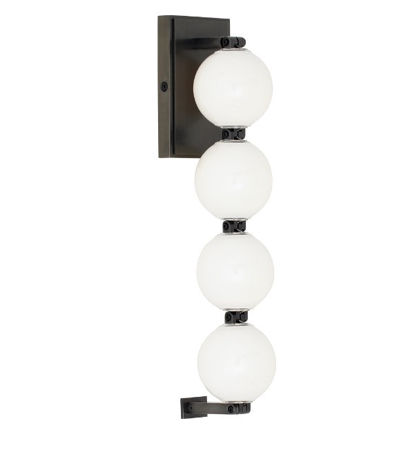 Visual Comfort Architectural SLWS22530BZ Modern 15" Perle Milk Glass LED Wall Sconce Light - 120V - CCT: 3000K - Finish: Dark Bronze