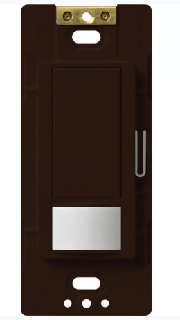 Lutron MS-VPS6M2-DV-BR Maestro Switch with Vacancy Sensor Dual Voltage 120V-277V / 6A Multi Location, Brown Finish