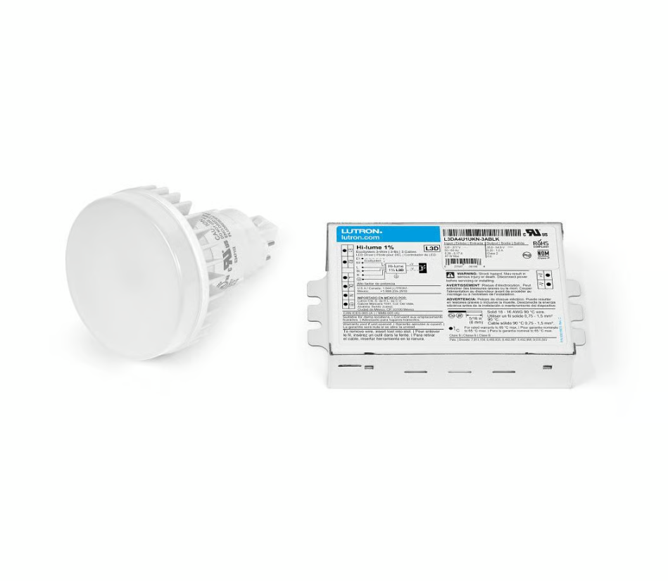 Lutron 3LDRCF-1K40-24 1 Lamp Retrofit Kit 4000K 3 Wire Dimming Case of 24