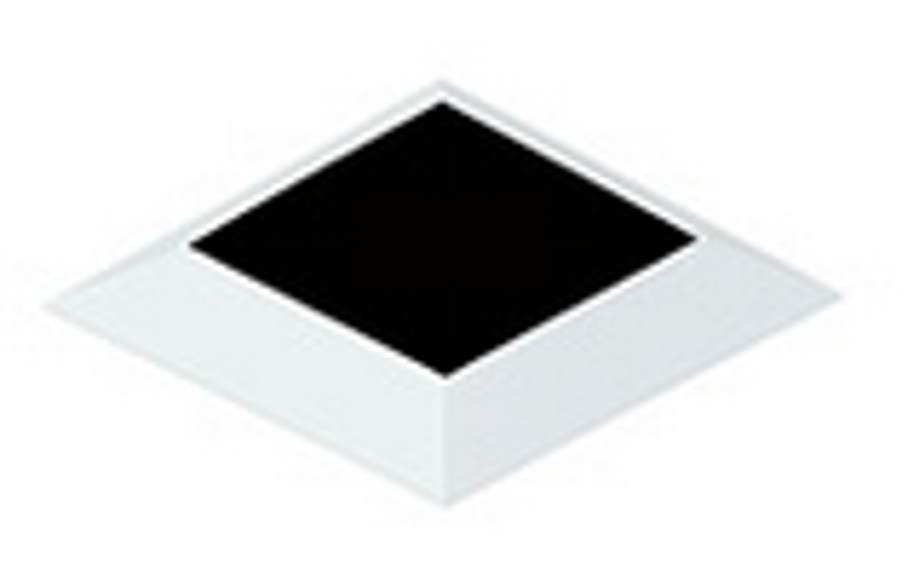 Visual Comfort Architectural E4SLB-OW Element 4" Square Trim – No Lens – Bevel Style – White Finish – Flangeless Ceiling Appearance