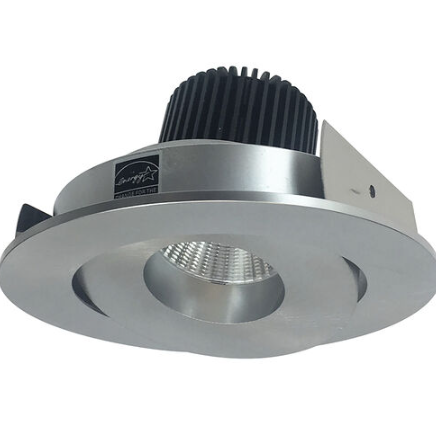 Nora Lighting NIO-4RGCDXNN/HL 4" Iolite LED Round Adjustable Gimbal - High Lumens - CCT: Comfort Dim (3100K-1800K) - Finish: Natural Metal