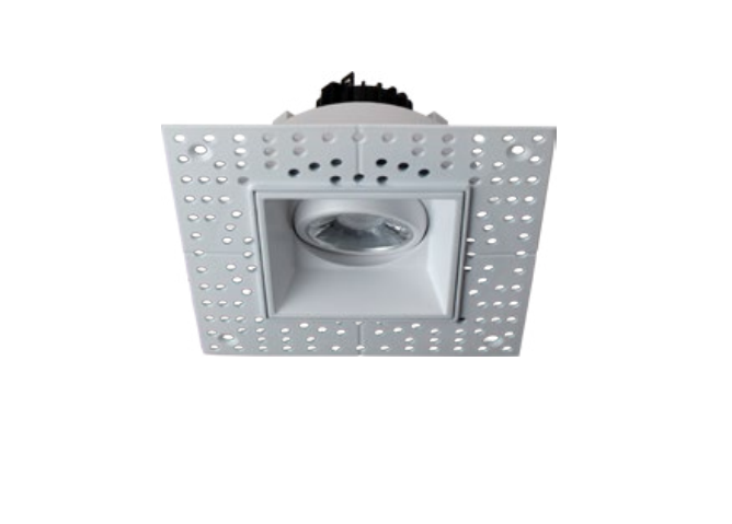 3" LED Square Trimless Canless Gimbal Downlight 5 CCT Selectable White Finish