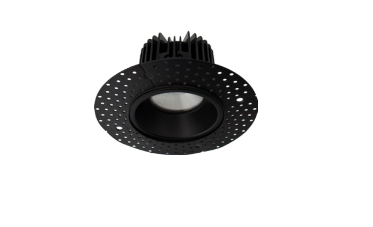 4" LED Trimless Canless Downlight 5 CCT Selectable Black Finish