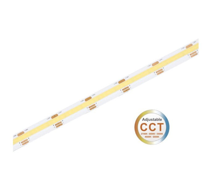 Lotus LED Lights LBL-COB-TW5CCT-IP20-100FT COB 100ft LED Tape Light - 5CCT: 2700K-5000K - Voltage: 24V - IP20