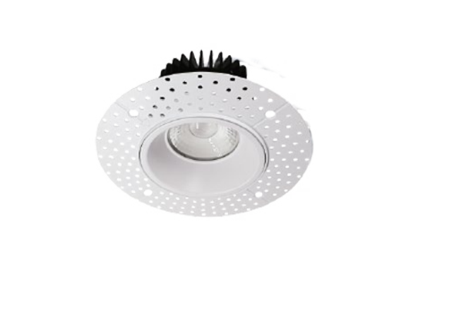 4" LED Trimless Canless Downlight 5 CCT Selectable White Finish