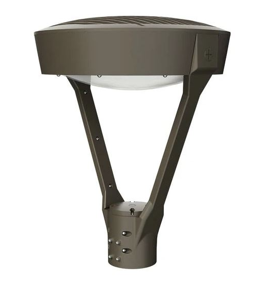 ESL Vision ESL-PT-100160W-13050-BZ Decorative Post Top, 100W/125W/160W Selectable, 19,400 Lumens, 3000/4000/5000K Adjustable, 120-277VAC, Bronze Finish, 10kV Surge Protector, Built-In Photocell, Bronze Finish