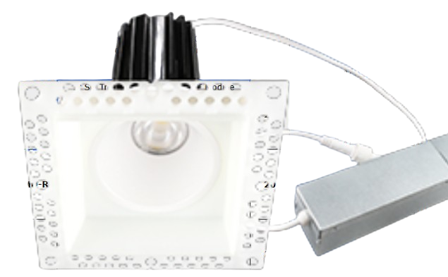 Lighting Spot 26 LS-1-TL-5CCT-1-MD-SQ 1 Inch Square Trimless Selectable 5CCT Module Changeable Mini LED Downlight