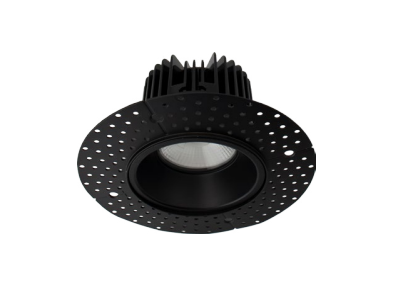 6" LED Trimless Round Recessed Downlight Canless 5 CCT Selectable Black