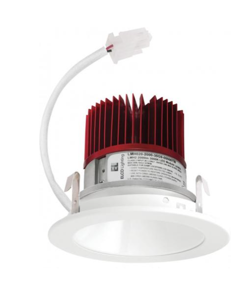 Elco Lighting E410C16SDBB-F 4″ LED Light Engine with Reflector Trim - 9.6W-18W - 1600 lm - Sunset - 38° Beam - Black