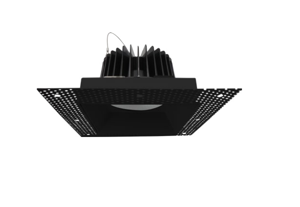 6" LED Trimless Square Recessed Downlight Canless 5 CCT Selectable Black