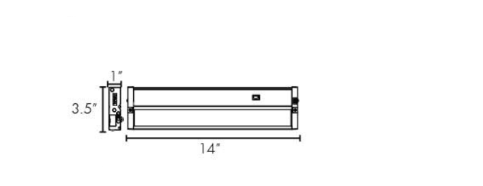 Core Lighting ULS14-WH-UNV 120-277V 14 Inches Switchable CCT Undercabinet LED Fixture - 8W - White - UNV