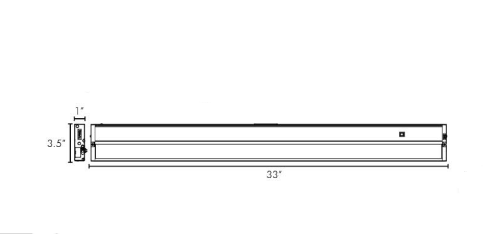 Core Lighting ULS33-WH-UNV 120-277V 33 Inches Switchable CCT Undercabinet LED Fixture - 15W - White - UNV