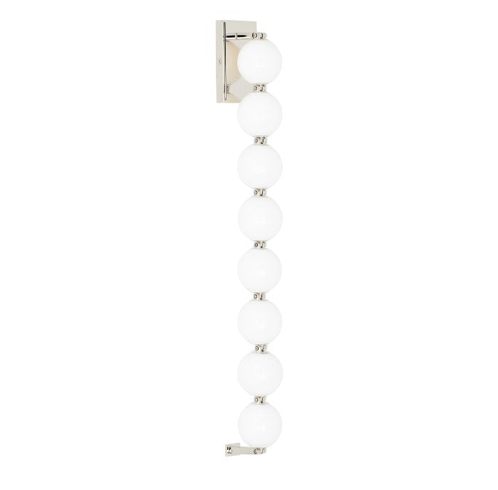 Visual Comfort Architectural SLWS23030N Modern 30" Perle Milk Glass LED Wall Sconce Light - 120V - CCT: 3000K - Finish: Polished Nickel