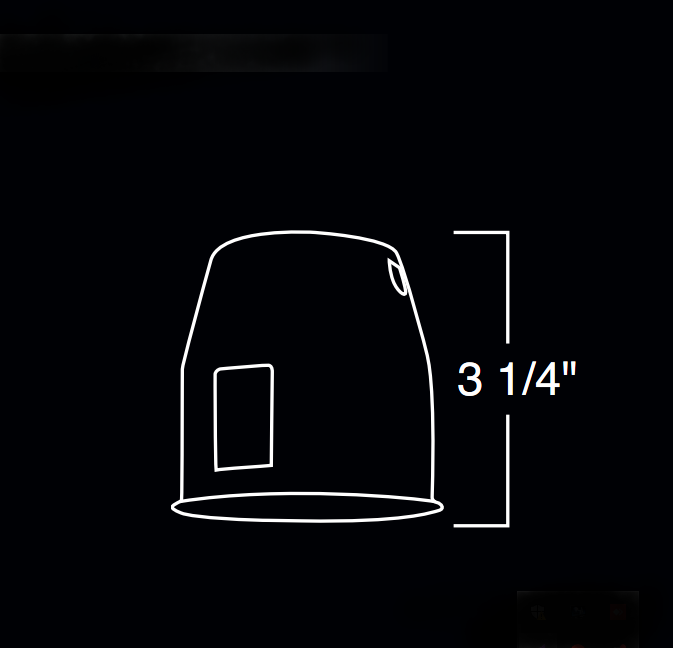 Elco Lighting E300 3.25 Inches Metal Housing for E233 Series