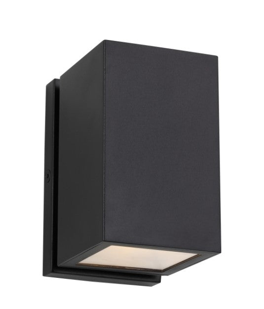 Visual Comfort Architectural SLOWS29227B Modern 5" Pressa Small LED Outdoor Square Wall Sconce Light - 120V-277V - CCT: 2700K - Finish: Black
