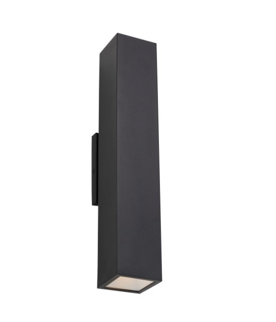 Visual Comfort Architectural SLOWS29427B Modern 17" Pressa Large LED Outdoor Square Wall Sconce Light - 120V-277V - CCT: 2700K - Finish: Black