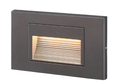 5W LED Step Light Selectable 3CCT (30K/40K/50K) Horizontal Face Plate Step Baffle Bronze Finish